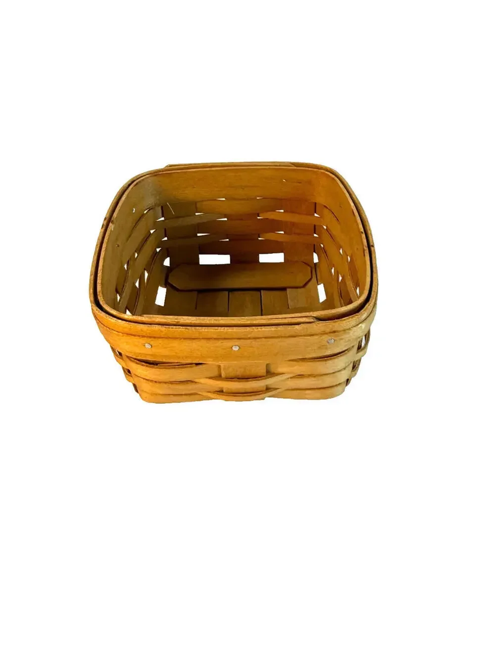 1996 Bradford Wood Woven Basket 5